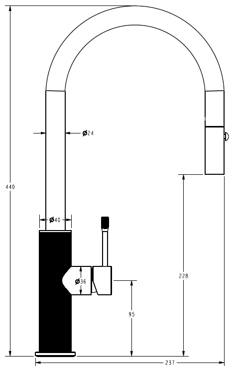 Linie Pull-Out Sink Mixer – view 5