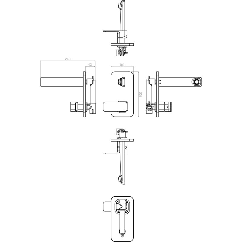 Seto Wall Basin Mixer Lead Free – view 4