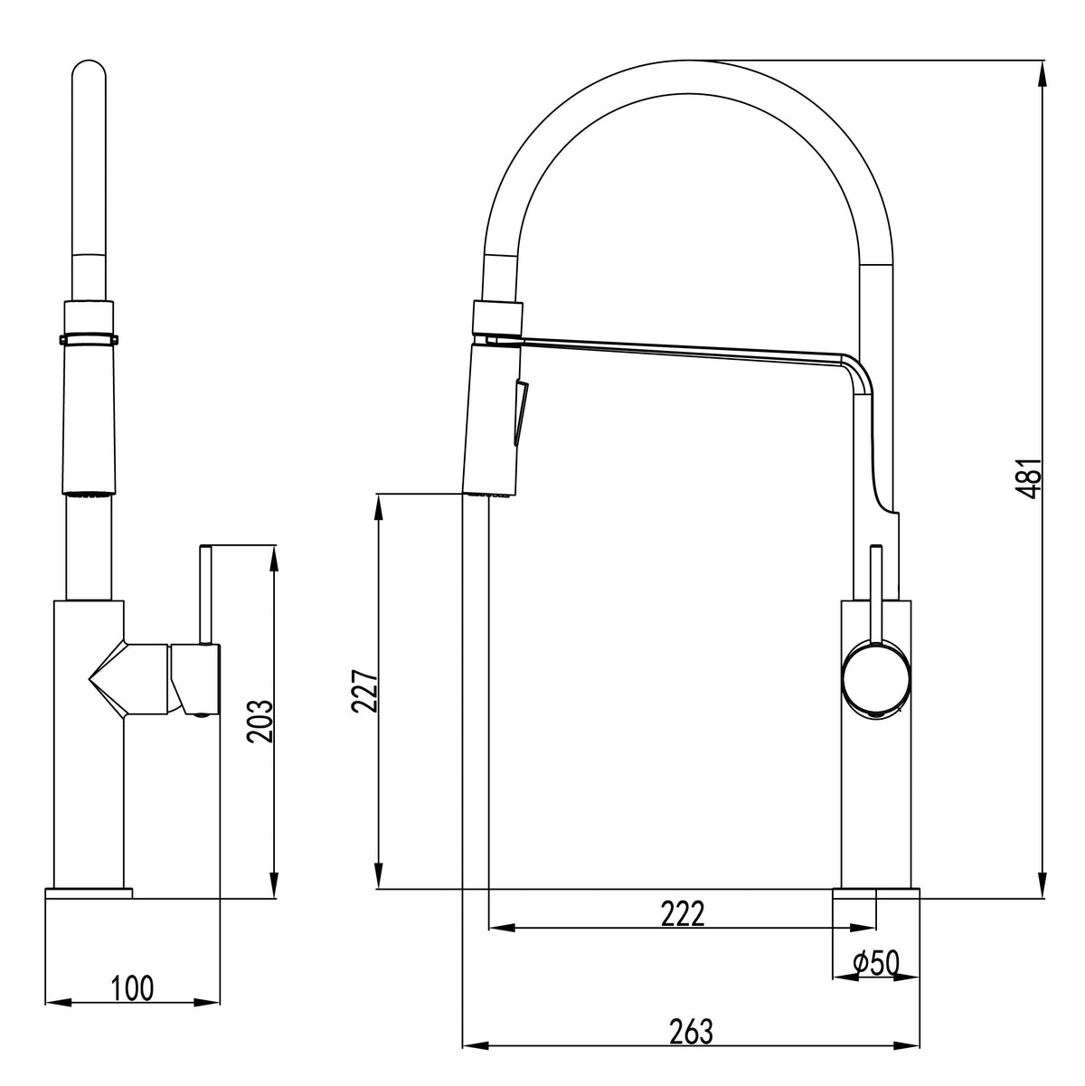 Hali Sink Mixer Multi-Function Pull-Out Lead Free – view 4