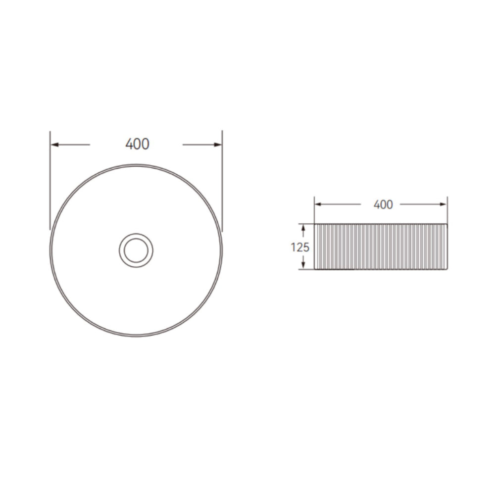 FL400MB - 400x400x125mm Matte Black Above Countertop Basin – view 4