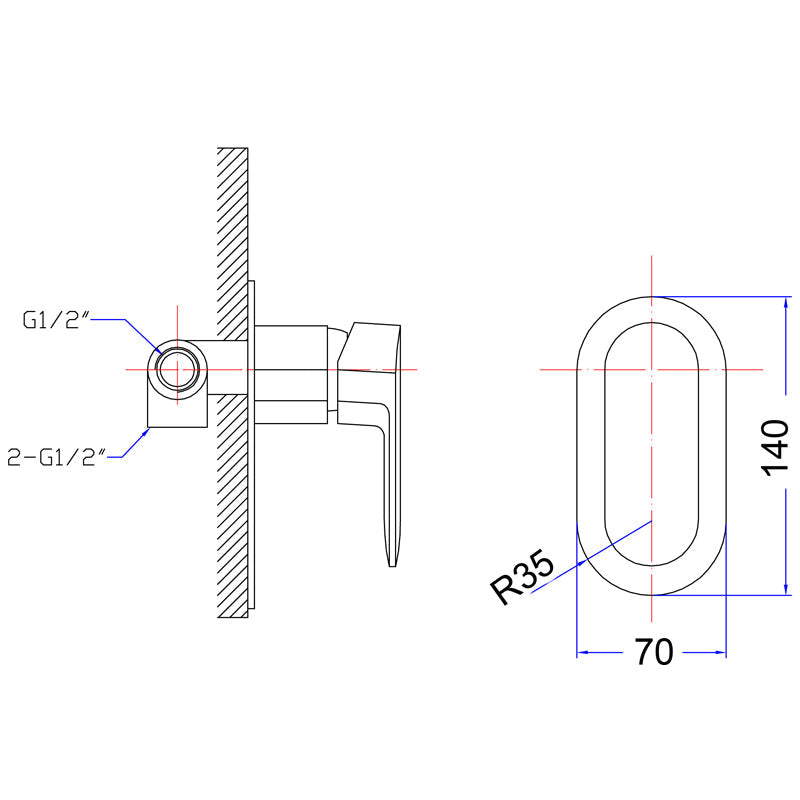 Cora Wall Mixer – detail view