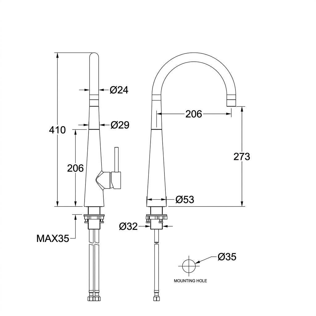 Linsol Kashi Kitchen Sink Mixer