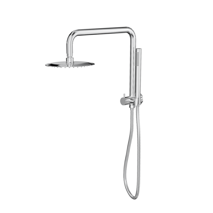 Linsol Sofia 200mm Shower Head on Half rail - Microphone Slim Handshower