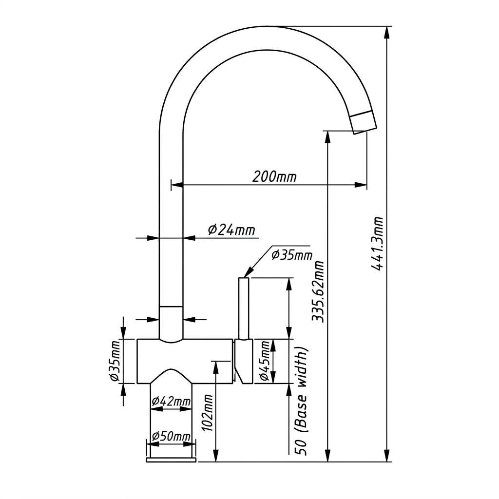 Amoza Gooseneck Sink Mixer
