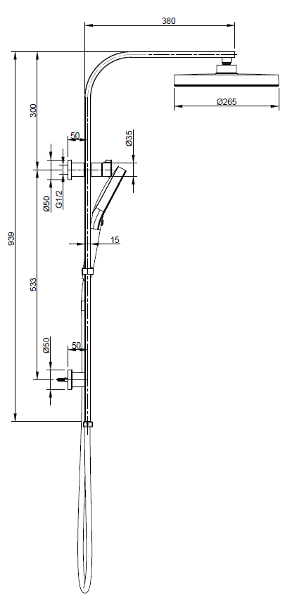 Sulu II MultiFunction Shower Set