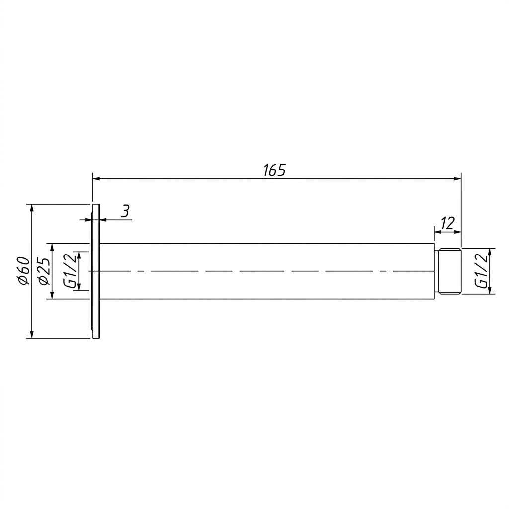 Amoza 150mm Shower Ceiling Arm