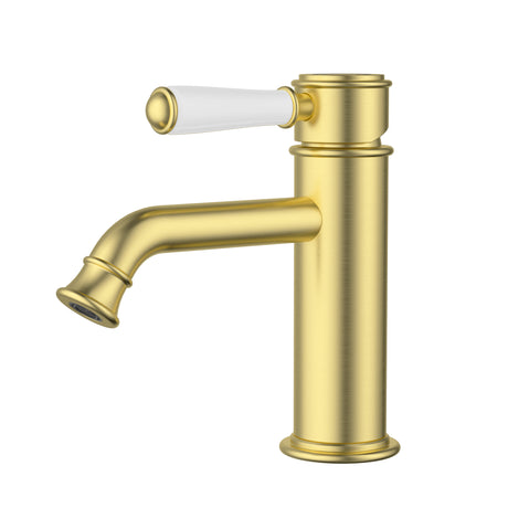 Vintage Brushed Gold With Ceramic White Handle Bathroom Package – Complete Shower, Toilet & Accessory Set