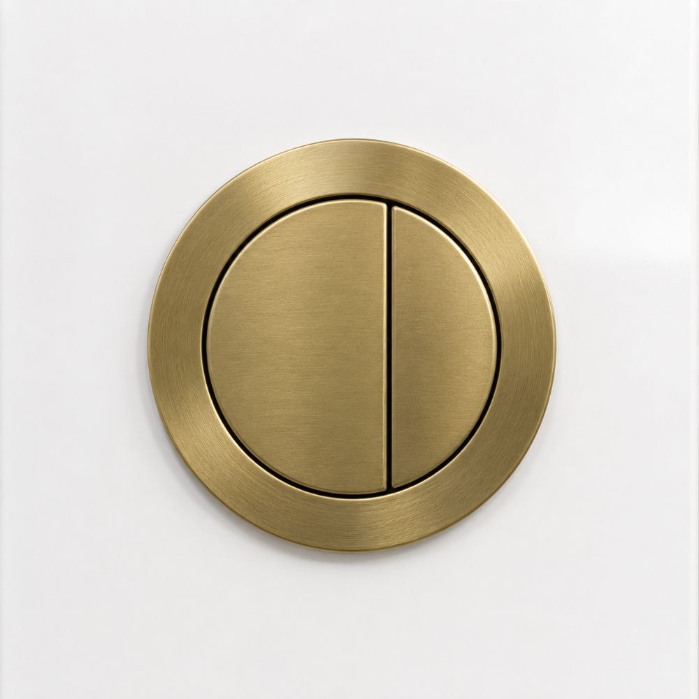 Round Flush Buttons – Brushed Gold