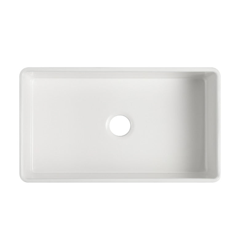 835x508x254mm Undermount Fireclay Butler Single Bowl Kitchen Sink – detail view