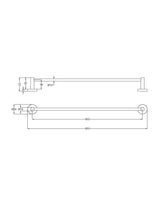 Otus Slimline SS304 Towel Rail Single 900mm – view 7