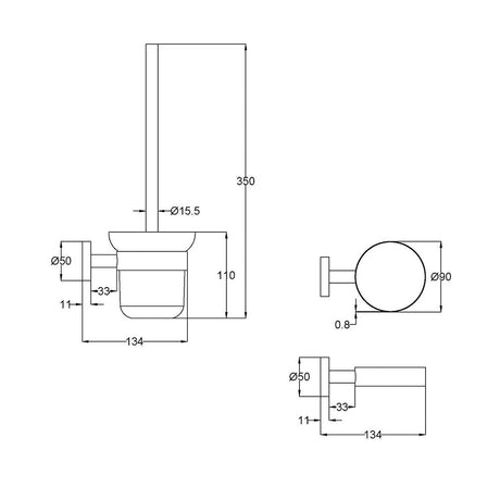 Otus Slimline SS304 Toilet Brush Set – view 7