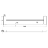 Ceram Towel Rail Double 600mm – view 5