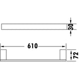 Rosa Towel Rail Single 610mm – detail view