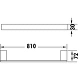 Rosa Towel Rail Single 810mm – alternate view