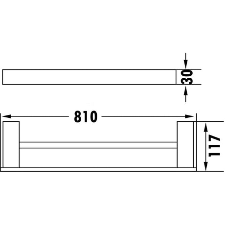 Rosa Towel Rail Double 810mm – alternate view