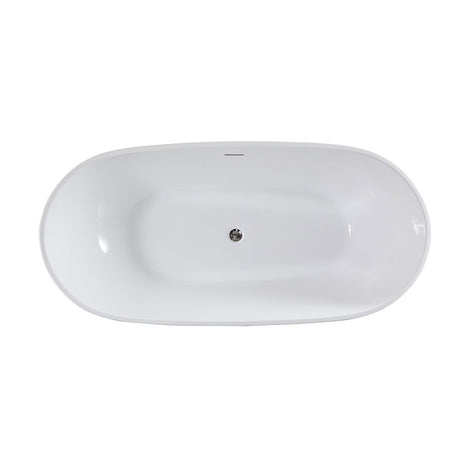 Egg Shape Gloss White Freestanding Bath - 1700mm – detail view