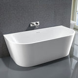 Berlin Back-To-Wall Gloss White Freestanding Bath - 1700mm – alternate view
