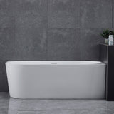 Newport Right Hand Corner Matte White Freestanding Bath Tub - 1500mm