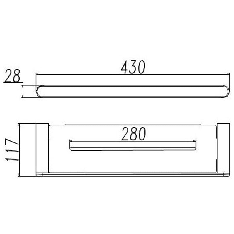 Dove Shelf Metal – alternate view