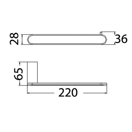 Dove Towel Bar – alternate view
