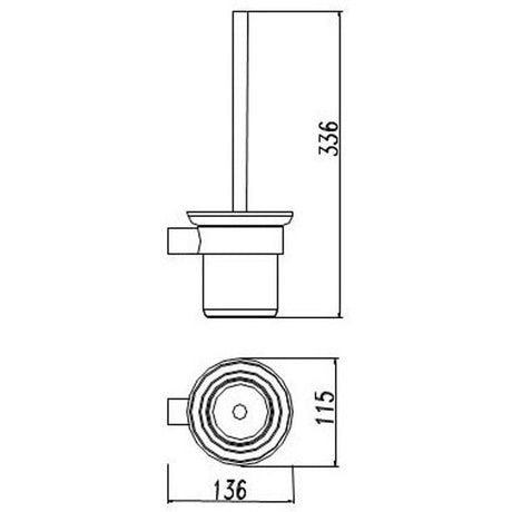 Dove Toilet Brush Set – alternate view