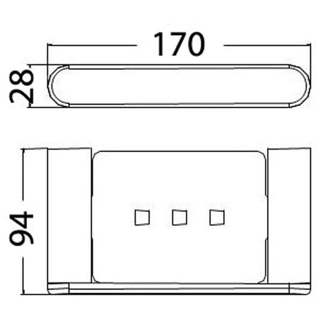Dove Soap Dish Metal – alternate view