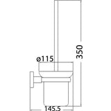 Sara Toilet Brush Set - 146x350x115mm – alternate view