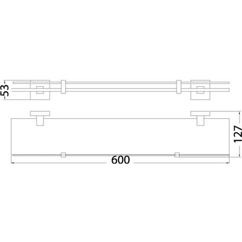 Sara Shelf Glass – alternate view