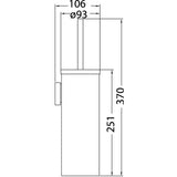 Sara Toilet Brush Set - 106x370x93mm – alternate view