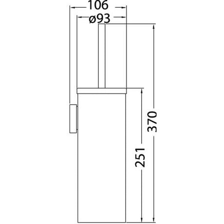 Sara Toilet Brush Set - 106x370x93mm – alternate view
