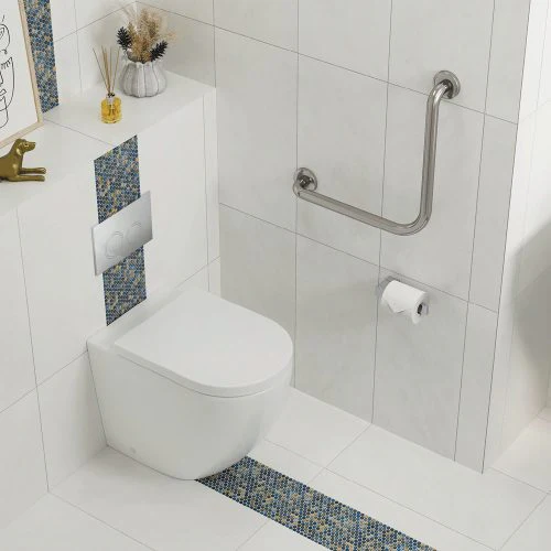 90° Ambulant Accessible Grab Rail – Stainless Steel – view 4