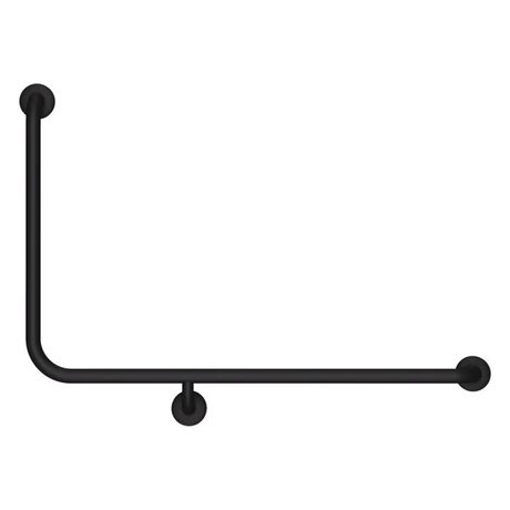 90° Right-Hand Accessible Grab Rail – Matte Black