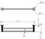 Linie Double Towel Rail 600 mm – view 5