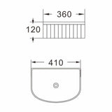 AR400 - 410x360x120mm Gloss White Above Countertop Basin – view 5