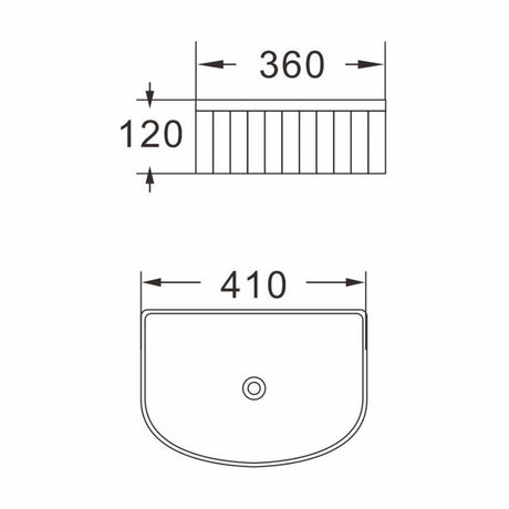 AR400 - 410x360x120mm Gloss White Above Countertop Basin – view 5