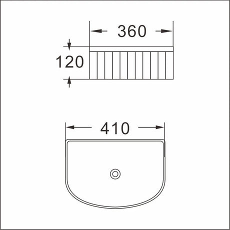 AR400MB - 410x360x120mm Matte Black Above Countertop Basin – view 5