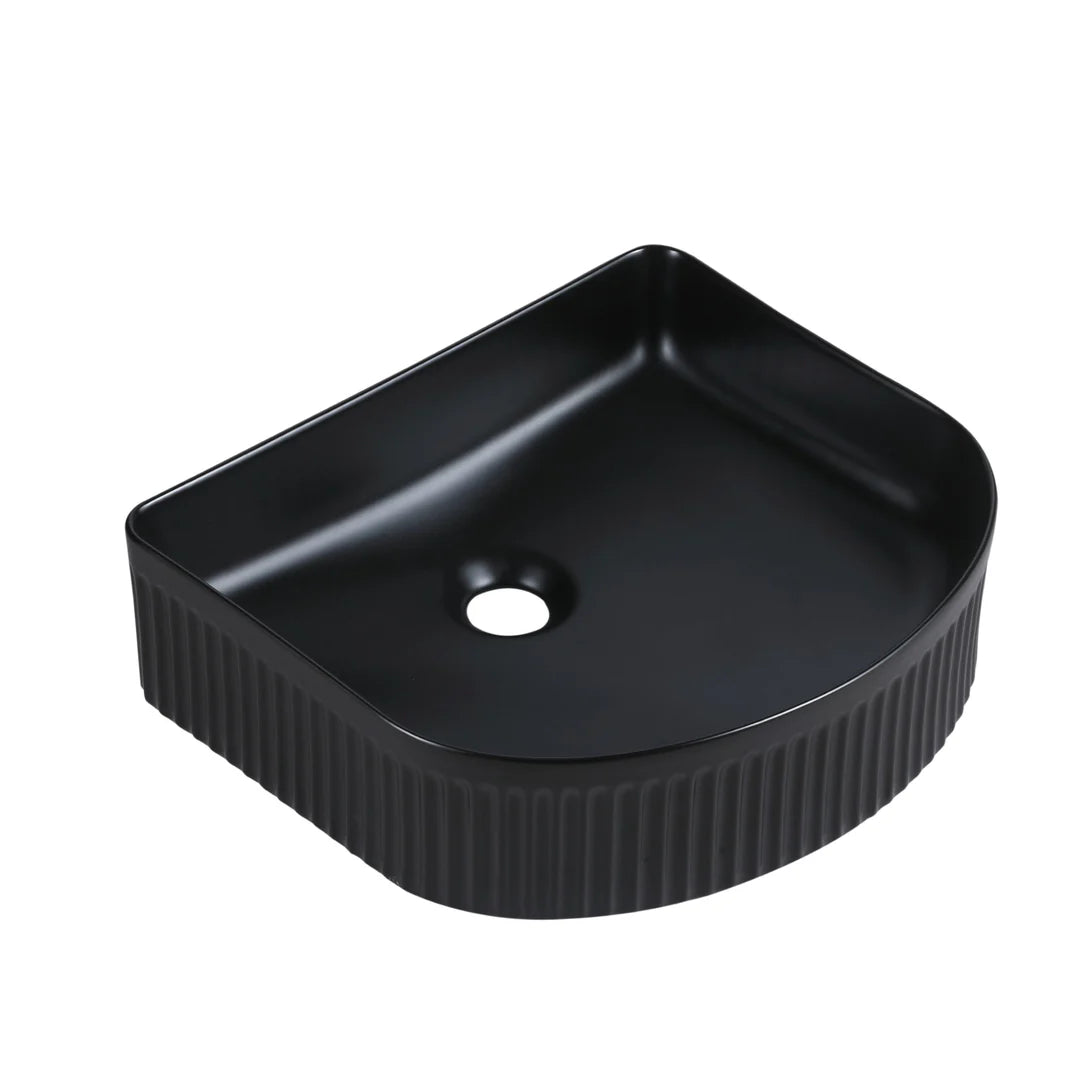 AR400MB - 410x360x120mm Matte Black Above Countertop Basin
