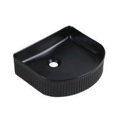 AR400MB - 410x360x120mm Matte Black Above Countertop Basin