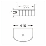 AR400MW - 410x360x120mm Matte White Above Countertop Basin – view 5