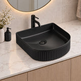 410mm Arch Matte Black Above Counter Basin 410x360x120mm