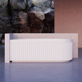 Artemus Fluted Left Hand Corner Matte White Freestanding Bath - 1500mm