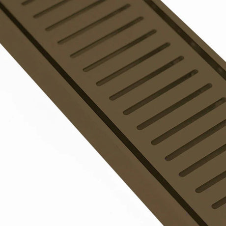 Aluminium Slimline Shower Grate Drain 300-3000x100x21mm – Antique Brass – view 6