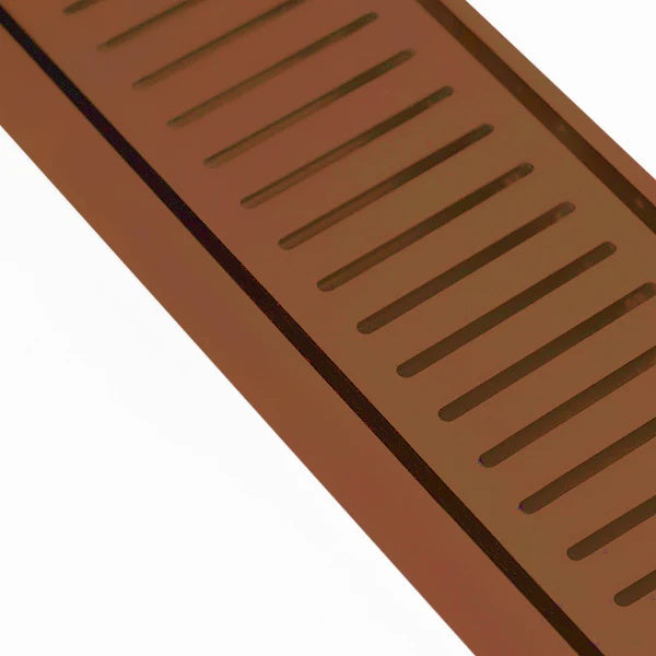Aluminium Slimline Shower Grate Drain 300-3000x100x21mm – Brush Copper – view 6