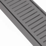 Aluminium Slimline Shower Grate Drain 300-3000x100x21mm – Gun Metal – view 6
