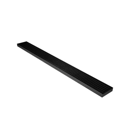 Aluminium Slimline Shower Grate Drain 300-3000x100x21mm – Matte Black – view 9