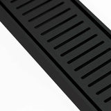 Aluminium Slimline Shower Grate Drain 300-3000x100x21mm – Matte Black – alternate view