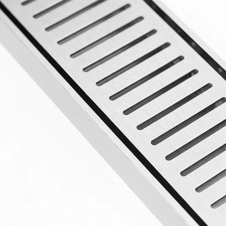 Aluminium Slimline Shower Grate Drain 300-3000x100x21mm – Chrome – view 7