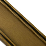 Aluminium Slimline Tile Insert Shower Drain 300-3000x100x21mm – Antique Brass – detail view
