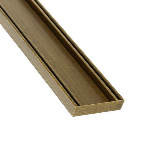 Aluminium Slimline Tile Insert Shower Drain 300-3000x100x21mm – Antique Brass – view 4