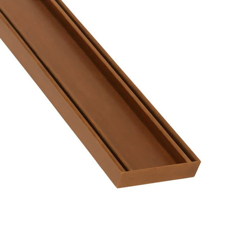 Aluminium Slimline Tile Insert Shower Drain 300-3000x100x21mm – Brush Copper – alternate view